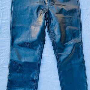 We The Free Faux Leather Pants Black High Rise Skinny US 31